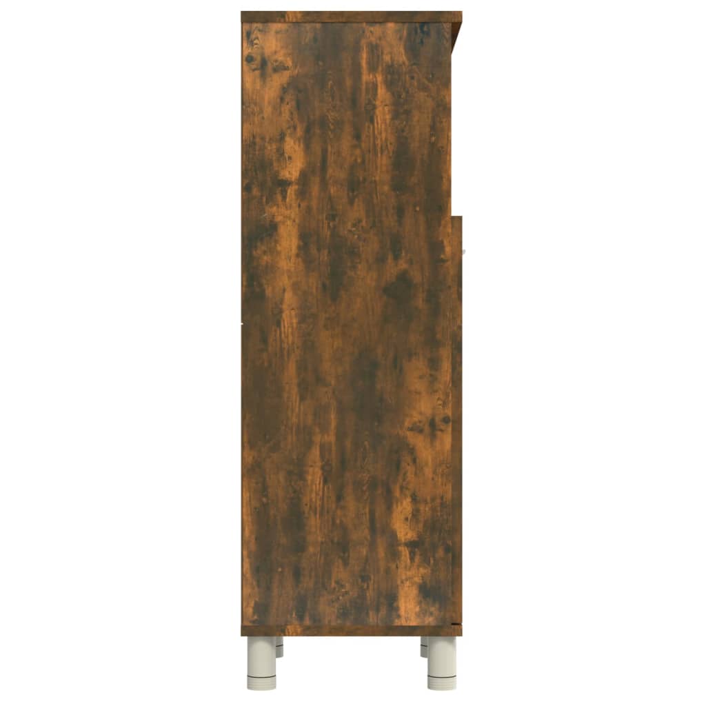 vidaXL Kúpeľňová skrinka dymový dub 30x30x95 cm spracované drevo
