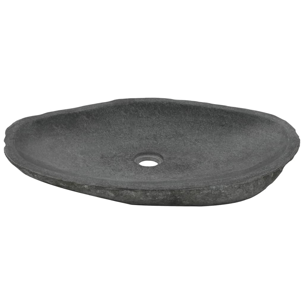 vidaXL Umývadlo, riečny kameň, oválne 60-70 cm
