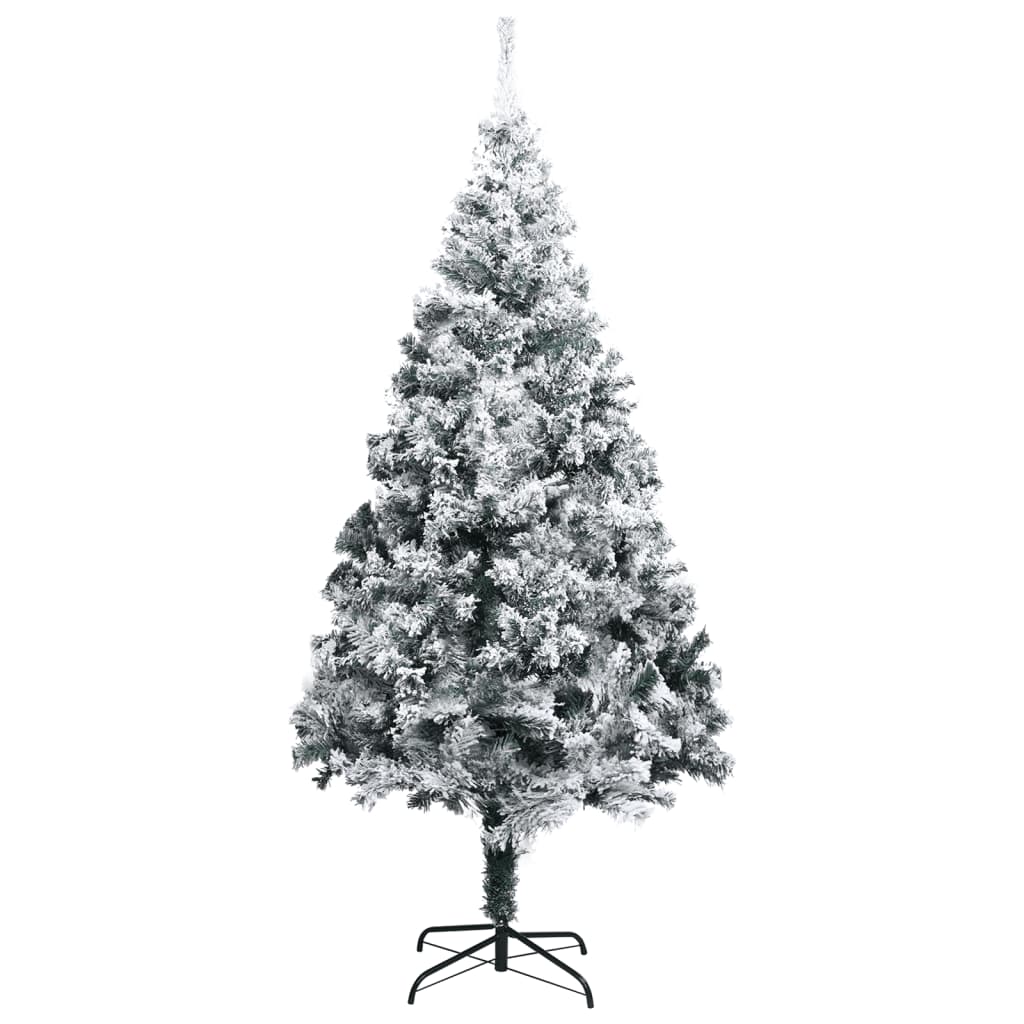 vidaXL Umelý vianočný stromček, zasnežený, zelený 400 cm, PVC