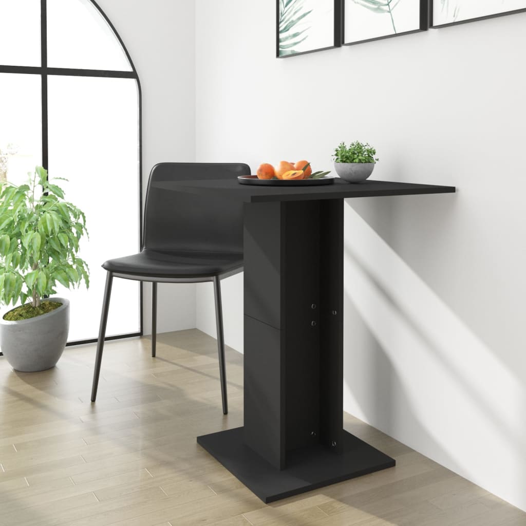 vidaXL Bistro stolík, čierny 60x60x75 cm, kompozitné drevo