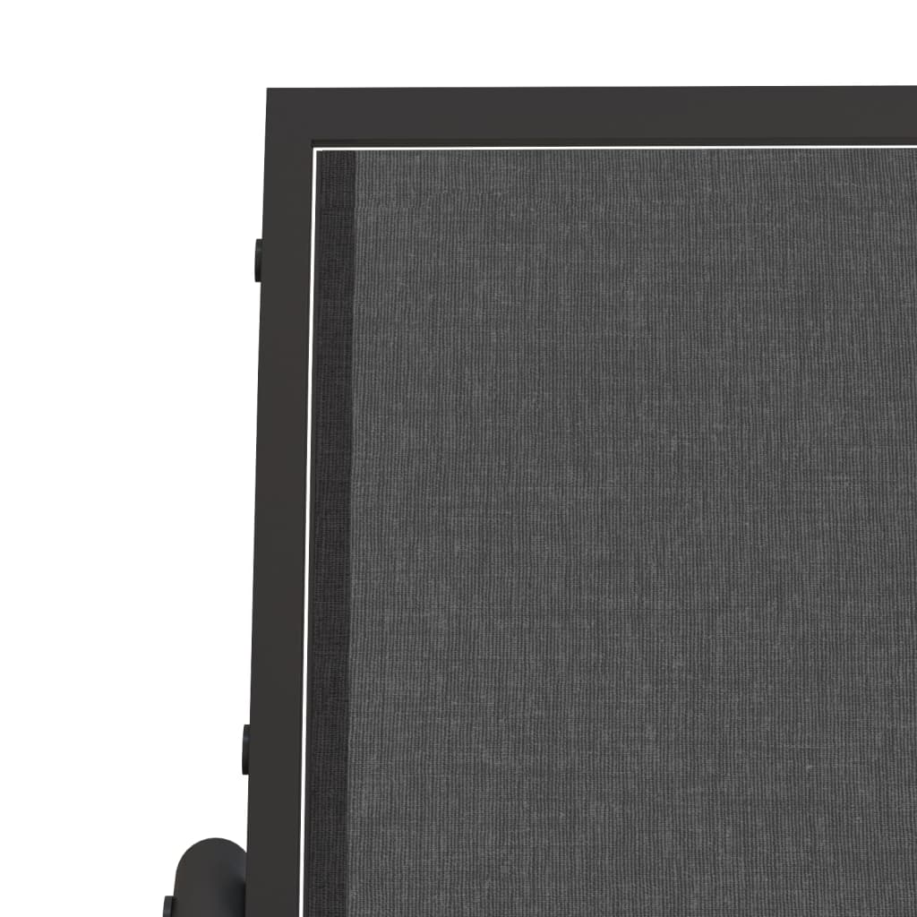 vidaXL Záhradné hojdacia lavica čierna 120,5x76x86,5cm textilén a oceľ