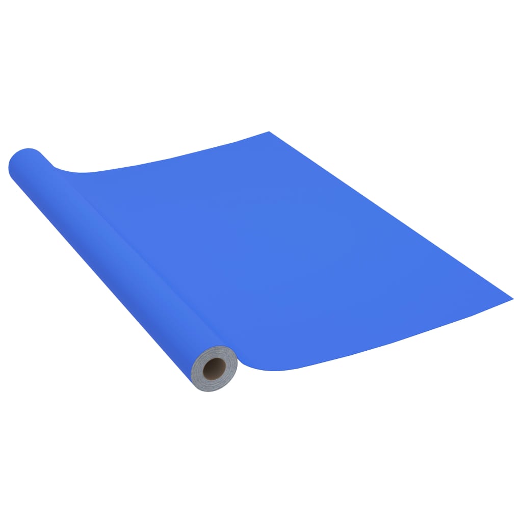 vidaXL Samolepiacia tapeta na nábytok lesklá modrá 500x90 cm PVC