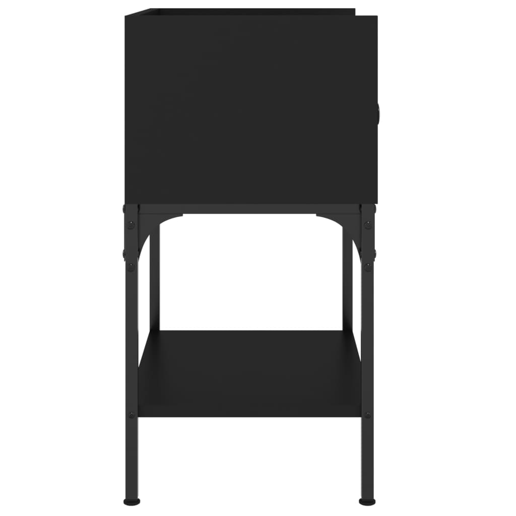 vidaXL Nočný stolík čierny 40,5x31x60 cm kompozitné drevo