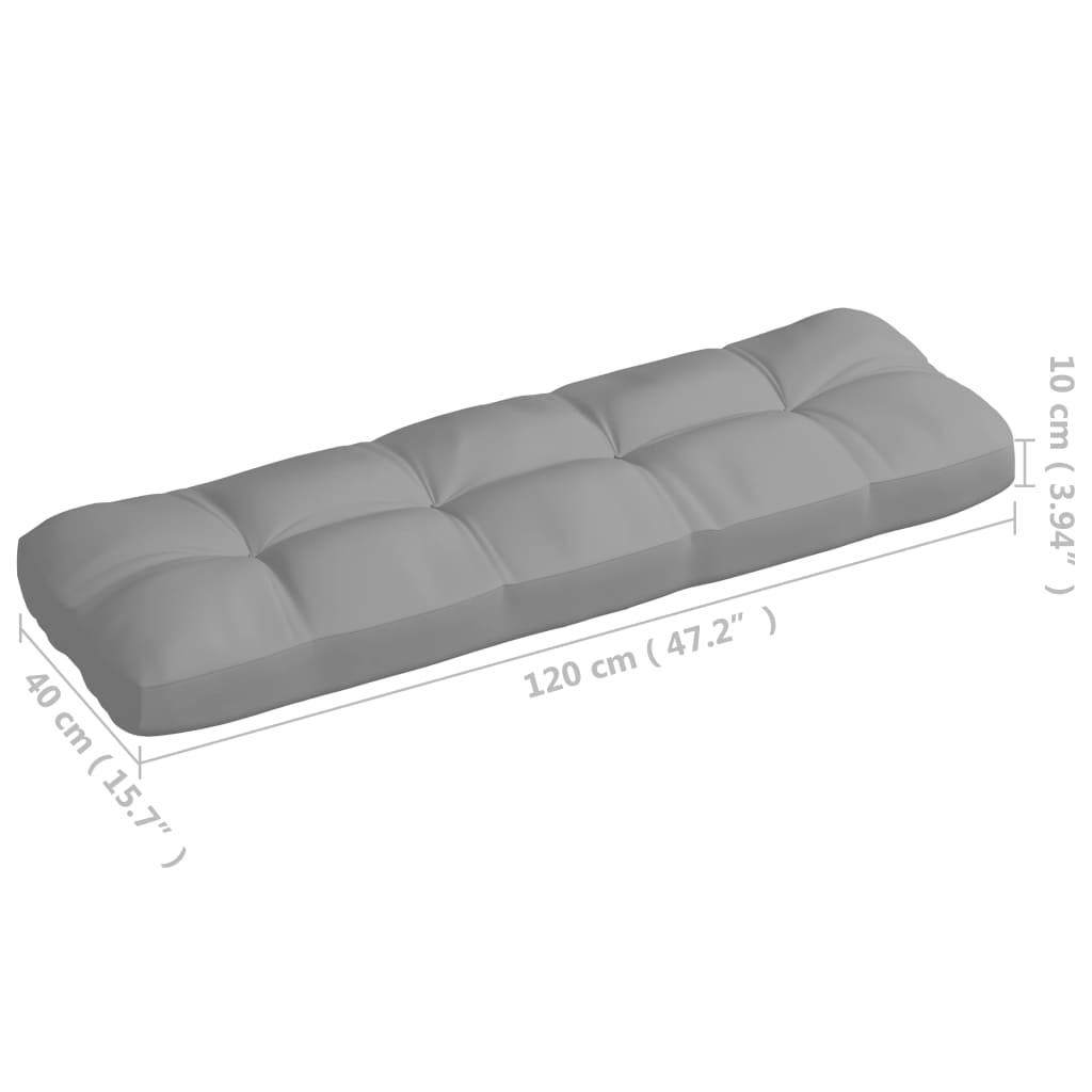 vidaXL Podložky na paletovú sedačku 7 ks sivé