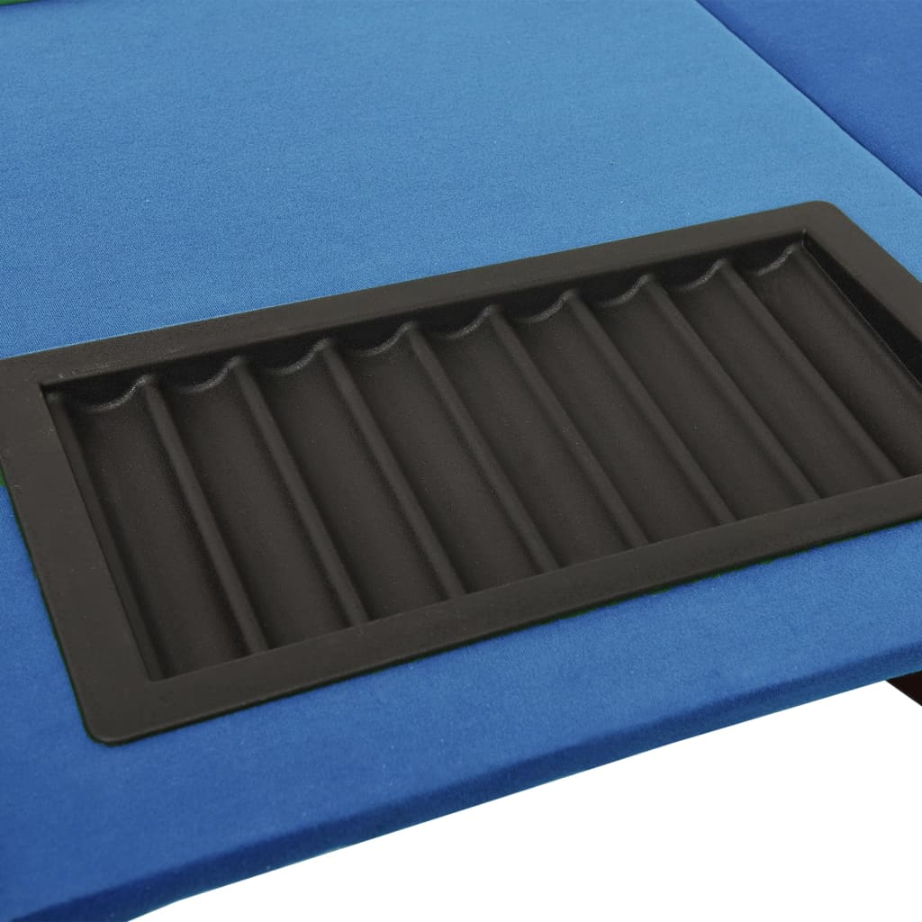 vidaXL Pokrový stôl pre 10 hráčov so zásobníkom modrý 160x80x75 cm