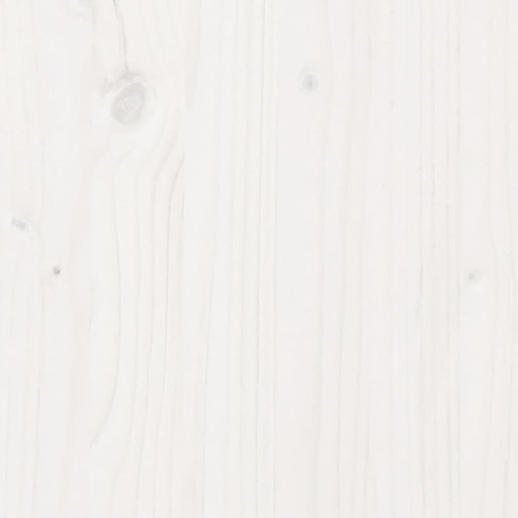vidaXL Posteľný rám s čelom biely 120x200 cm borovicový masív