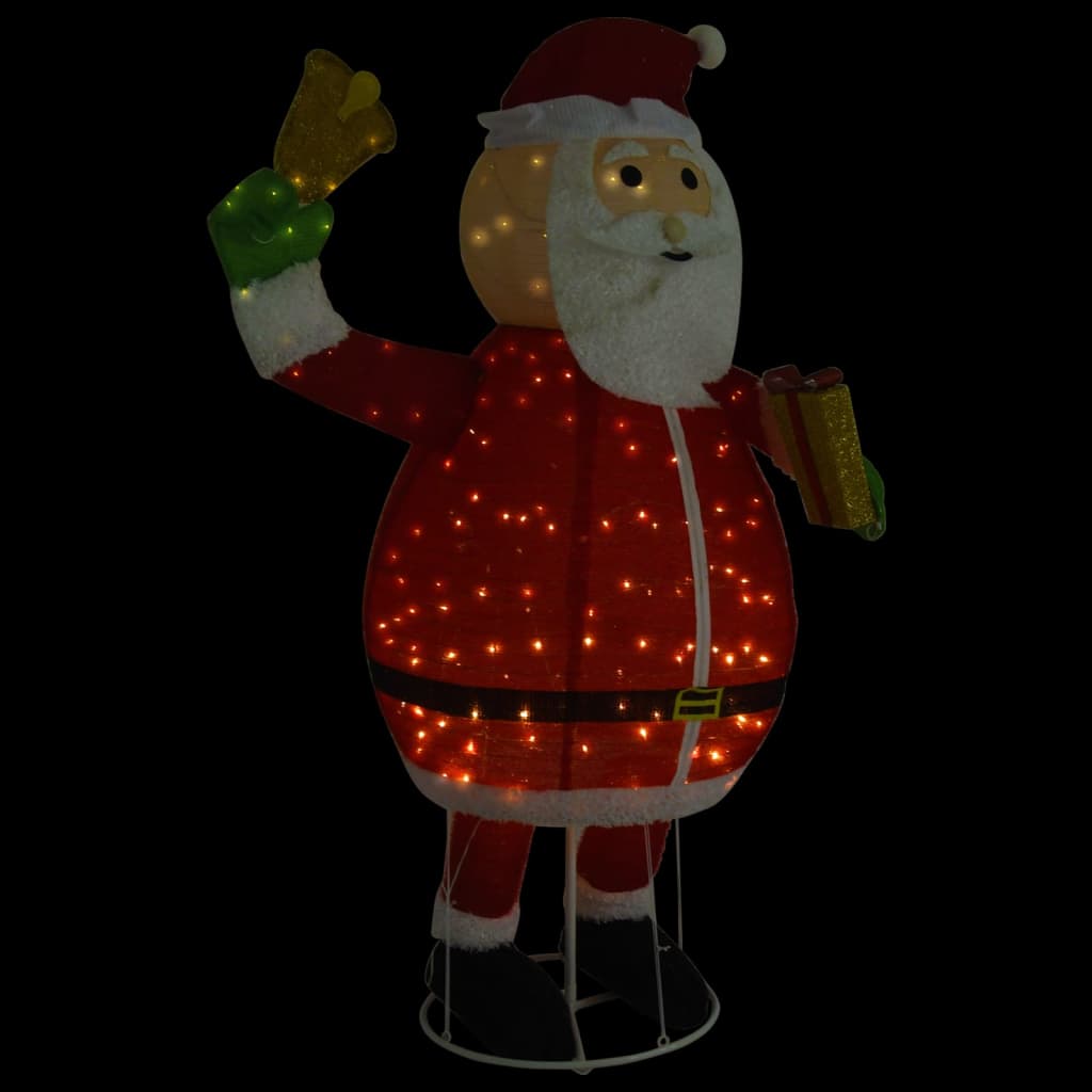 vidaXL Dekoratívny vianočný Santa Claus s LED, luxusná látka 180 cm