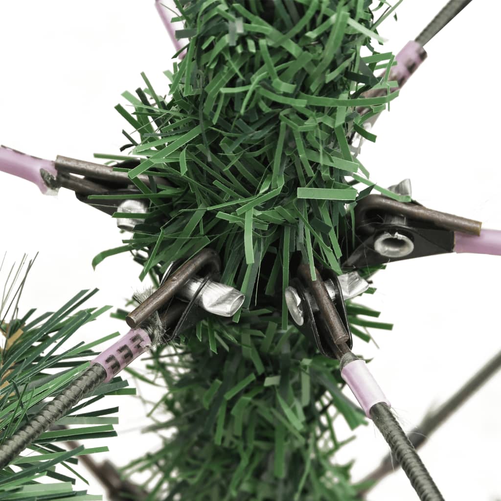 vidaXL Umelý výklopný vianočný stromček so šiškami a bobuľami 180 cm