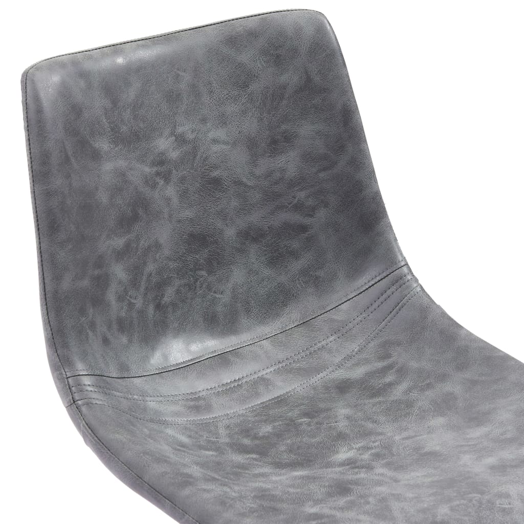 vidaXL Jedálenské stoličky 4 ks, sivé, umelá koža
