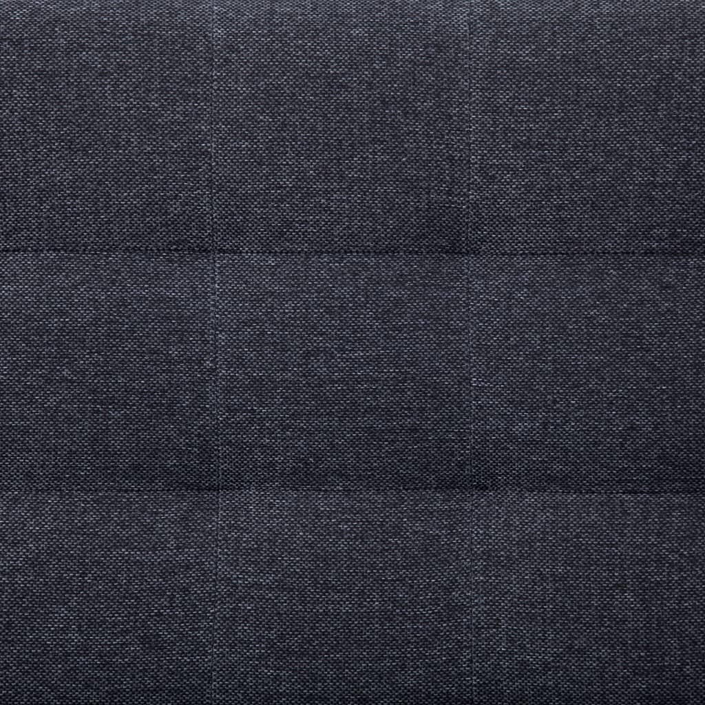 vidaXL Rozkladacia pohovka v tvare L tmavosivá polyester