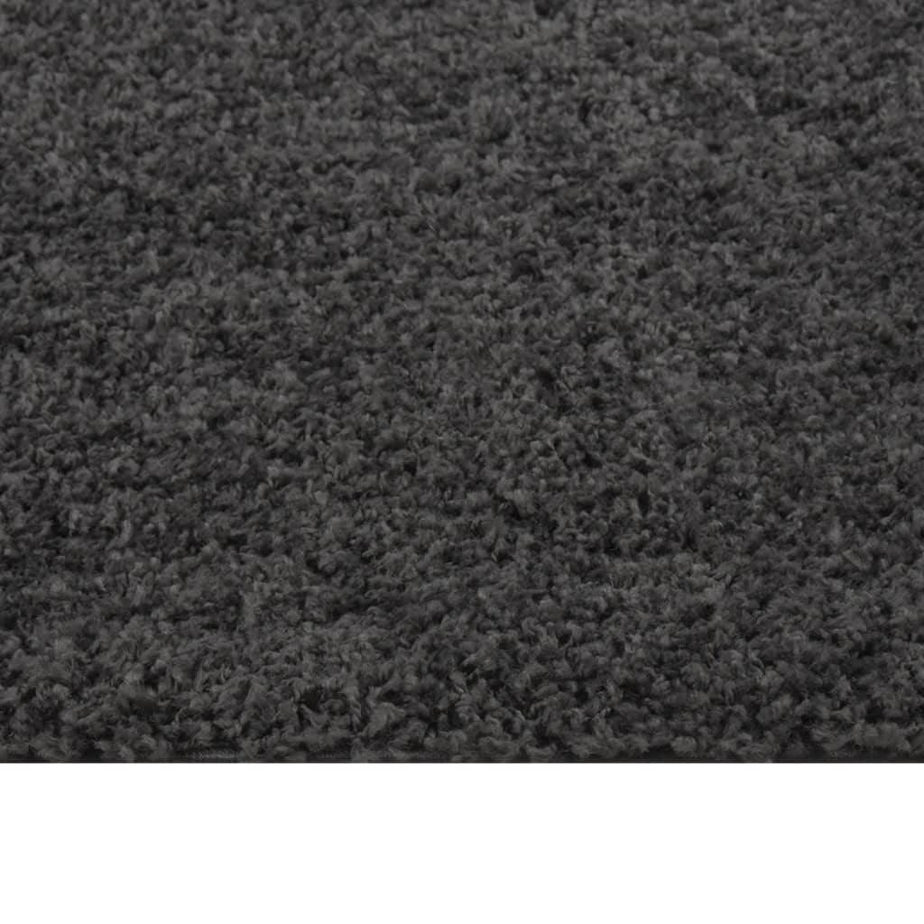 vidaXL Chlpatý koberec s vysokým vlasom antracitový 160x230 cm