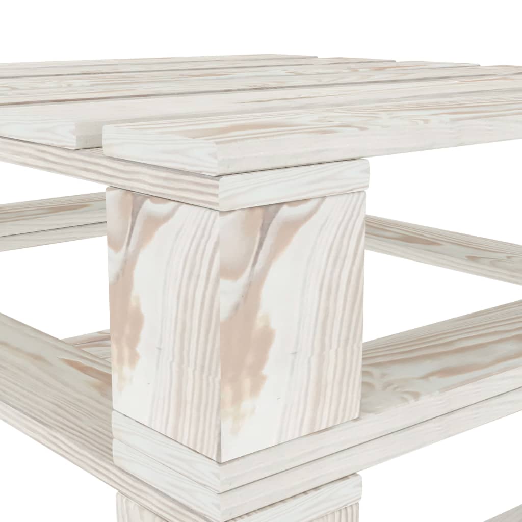 vidaXL 8-dielna záhradná súprava paletové drevo biela