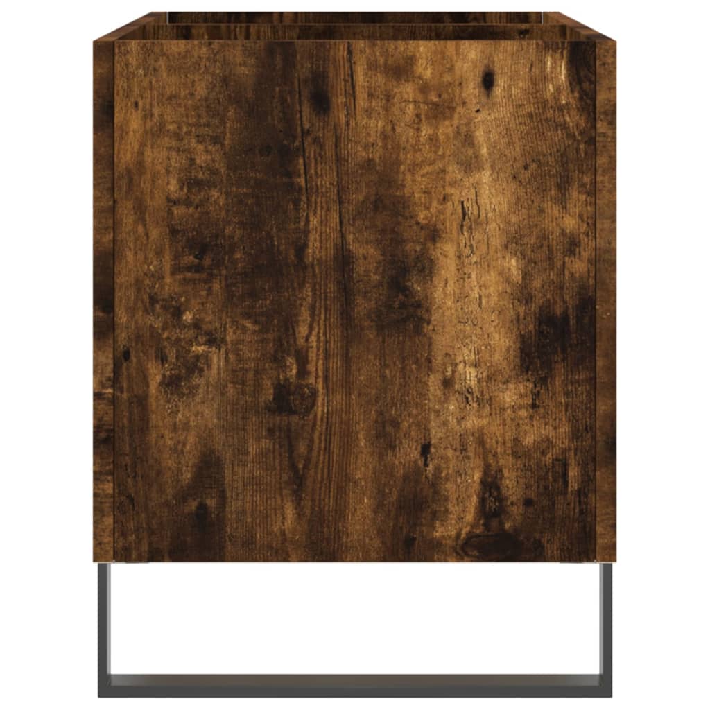 vidaXL Skrinka na platne dymový dub 74,5x38x48 cm kompozitné drevo