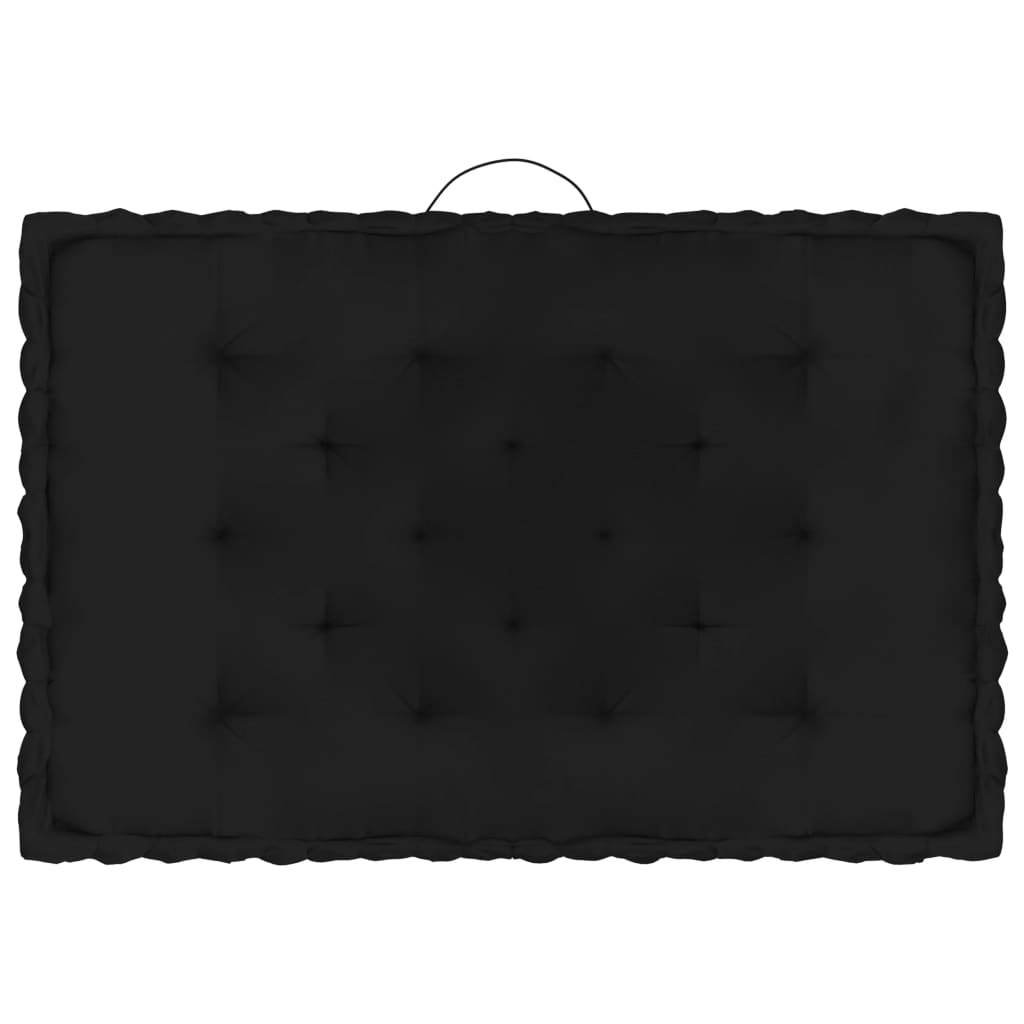 vidaXL Podlahové podložky na paletový nábytok 5 ks čierne bavlna