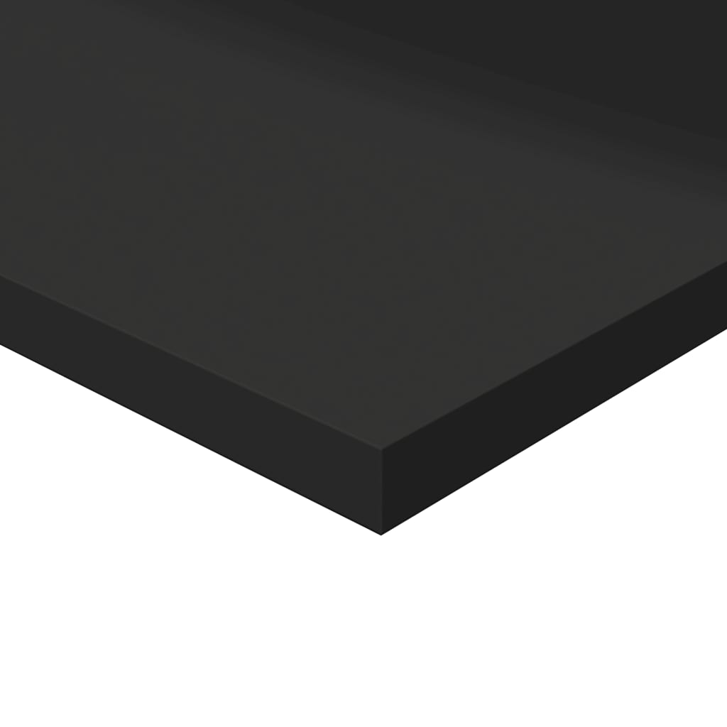 vidaXL Prídavné police 8 ks, lesklé čierne 80x30x1,5 cm, drevotrieska