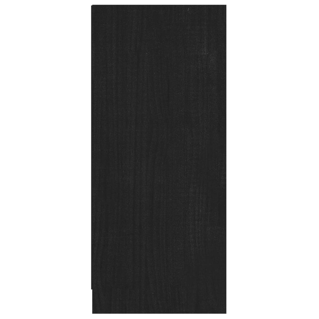 vidaXL Komoda čierna 70x33x76 cm masívne borovicové drevo