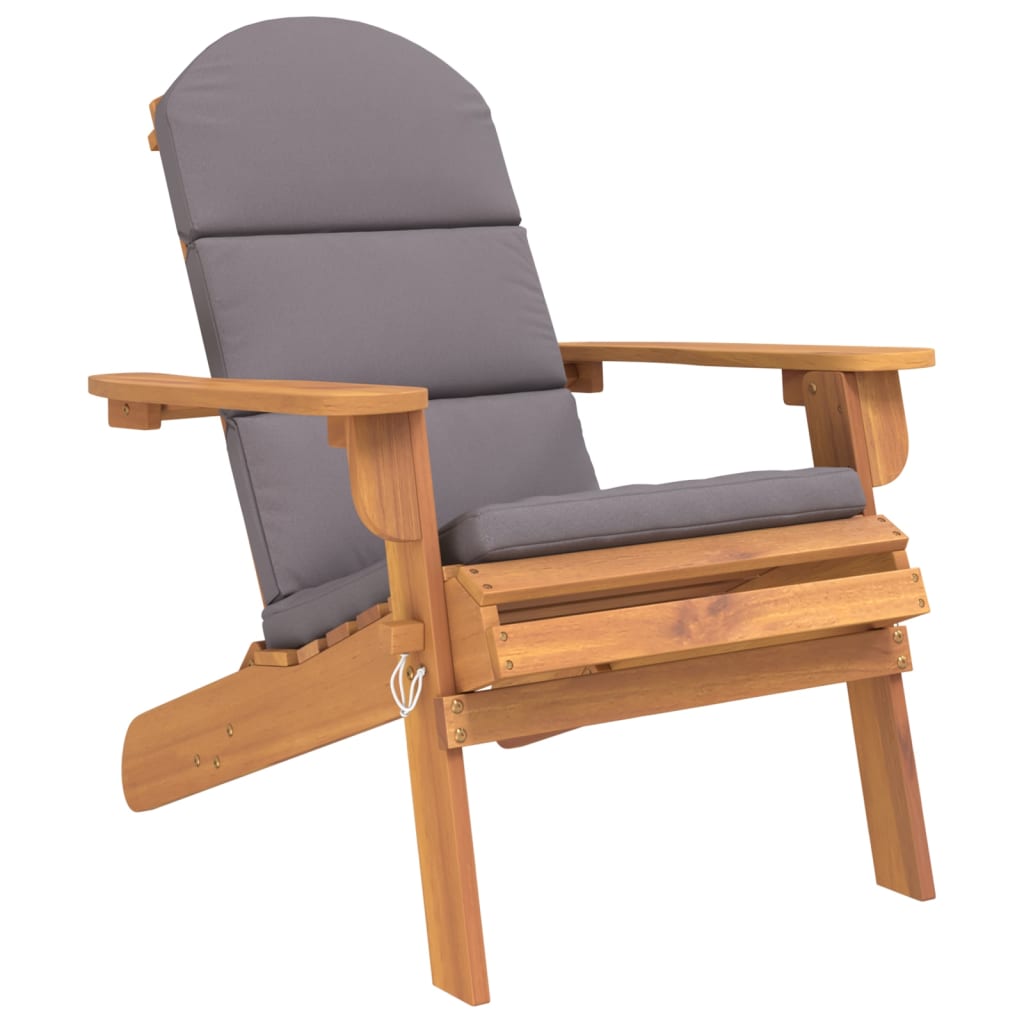 vidaXL Adirondack Záhradná stolička s vankúšmi masívne akáciové drevo