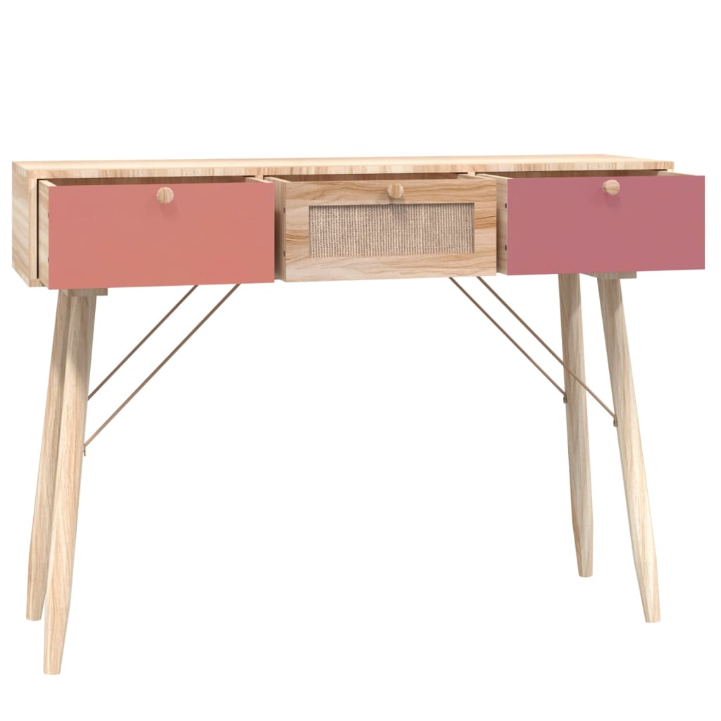 vidaXL Konzolový stolík so zásuvkami 105x30x75 cm kompozitné drevo