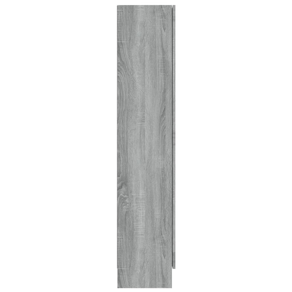 vidaXL Vitrína sivý dub sonoma 82,5x30,5x150 cm spracované drevo