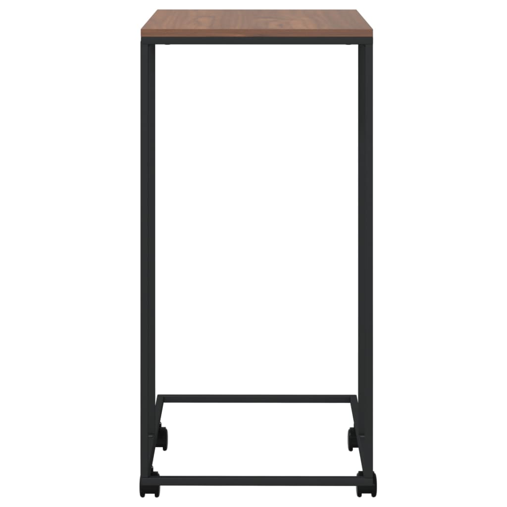 vidaXL Príručný stolík + kolieska čierny 40x30x63,5cm spracované drevo