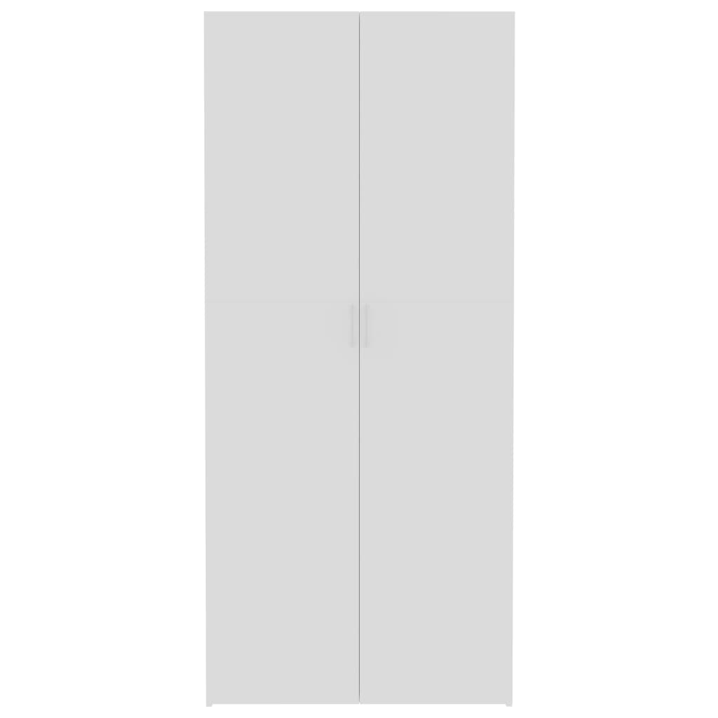 vidaXL Úložná skrinka biela 80x35,5x180 cm drevotrieska