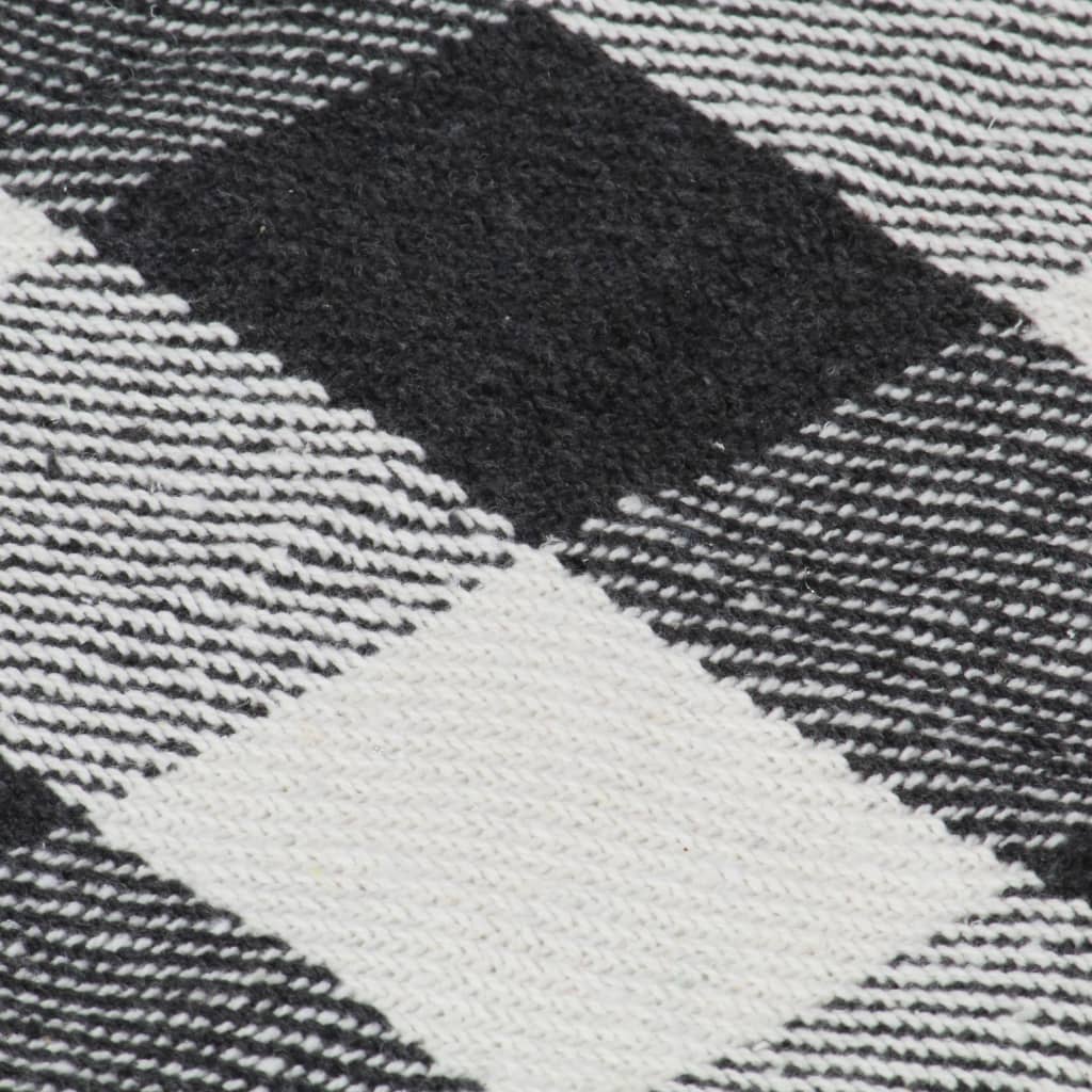 vidaXL Deka, bavlna, kockovaná 220x250 cm, antracitová