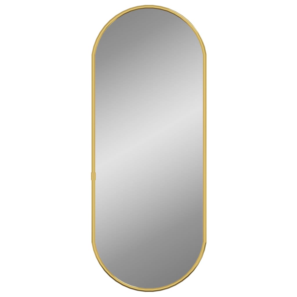 vidaXL Nástenné zrkadlo zlaté 50x20 cm oválne