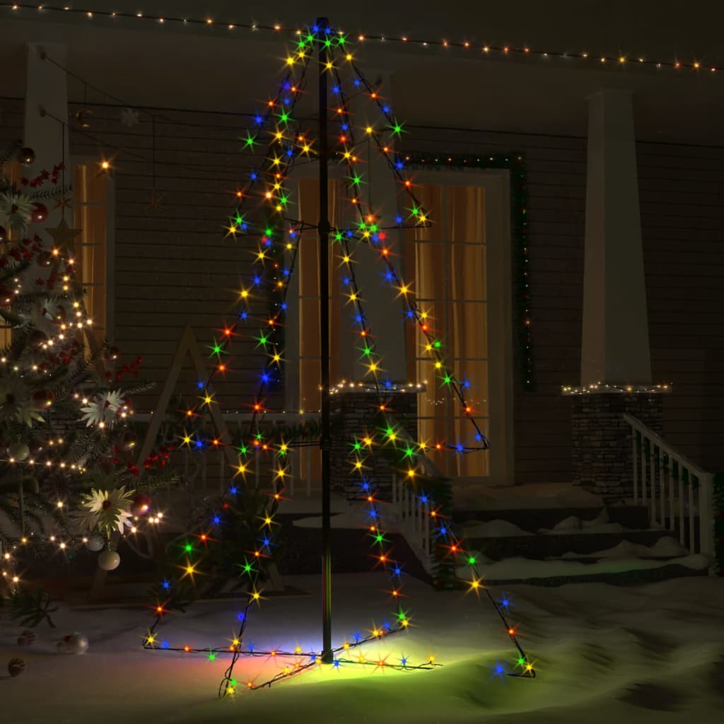 vidaXL Vianočný stromček, kužeľ, 200 LED, dovnútra aj von 98x150 cm