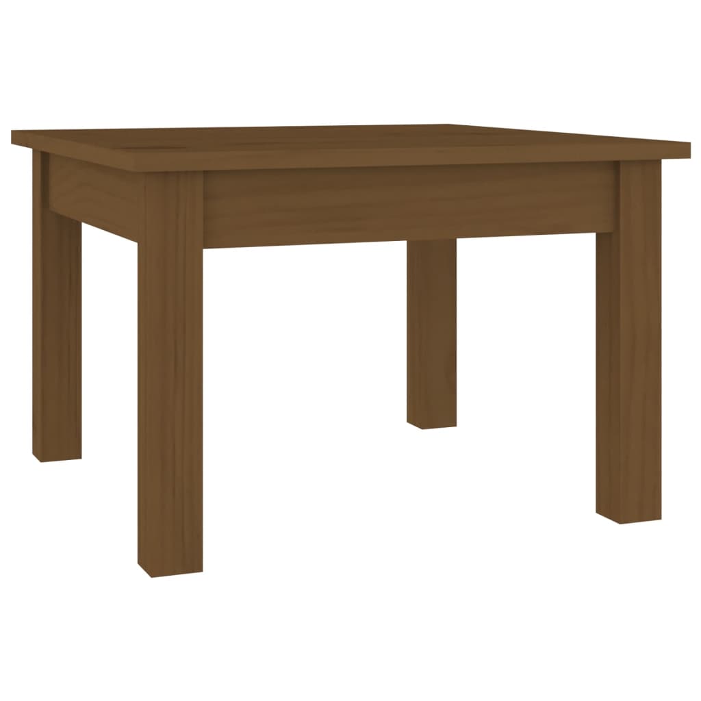 vidaXL Konferenčný stolík medovo-hnedý 45x45x30 cm borovicový masív