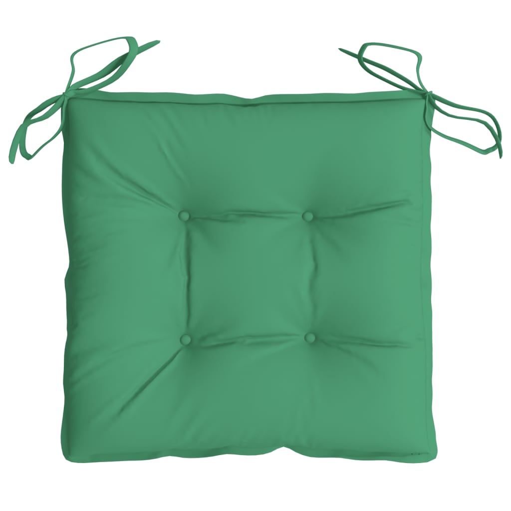 vidaXL Podložky na stoličku 6 ks, zelené 50x50x7 cm, oxfordská látka