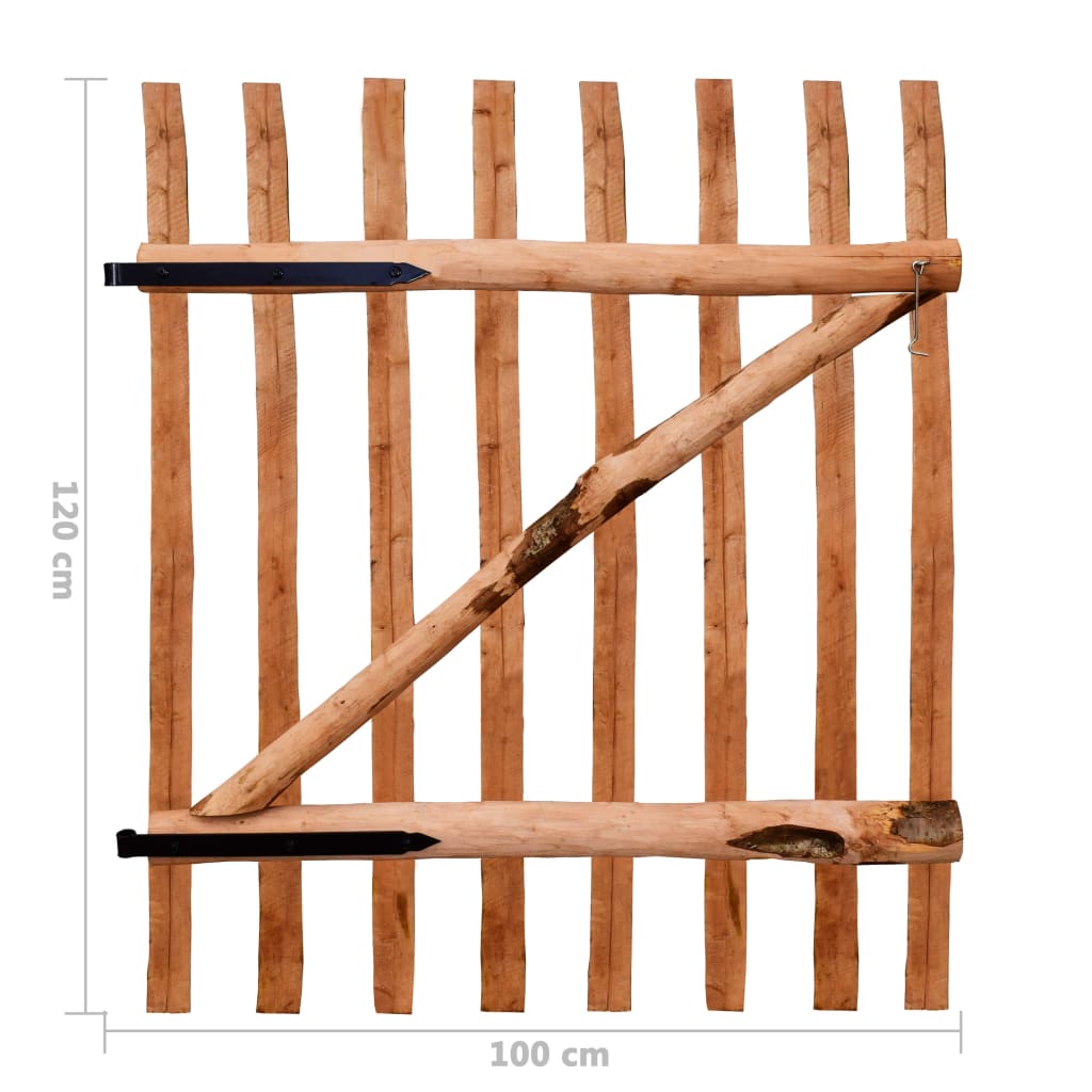 vidaXL Jednokrídlová brána, impregnované drevo, 100x120 cm