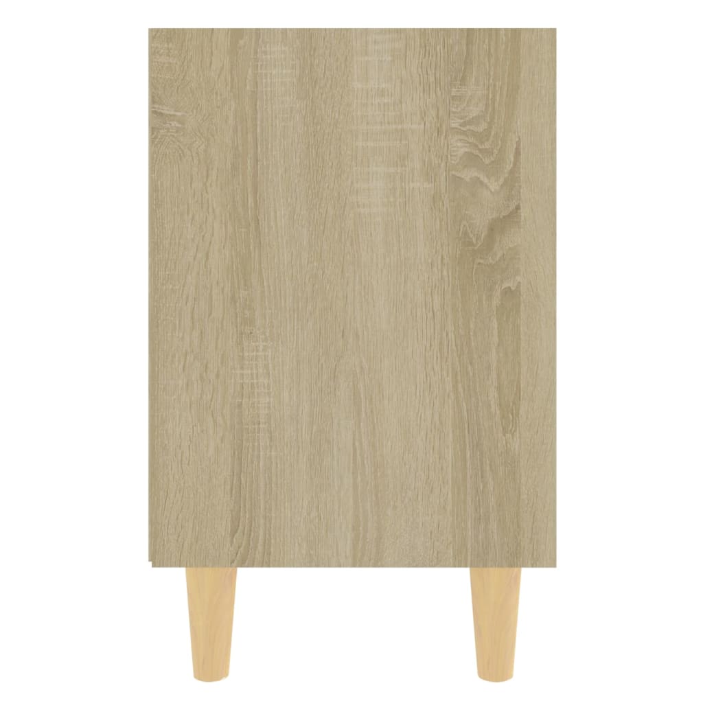 vidaXL Nočné stolíky s drevenými nohami 2 ks dub sonoma 40x30x50 cm