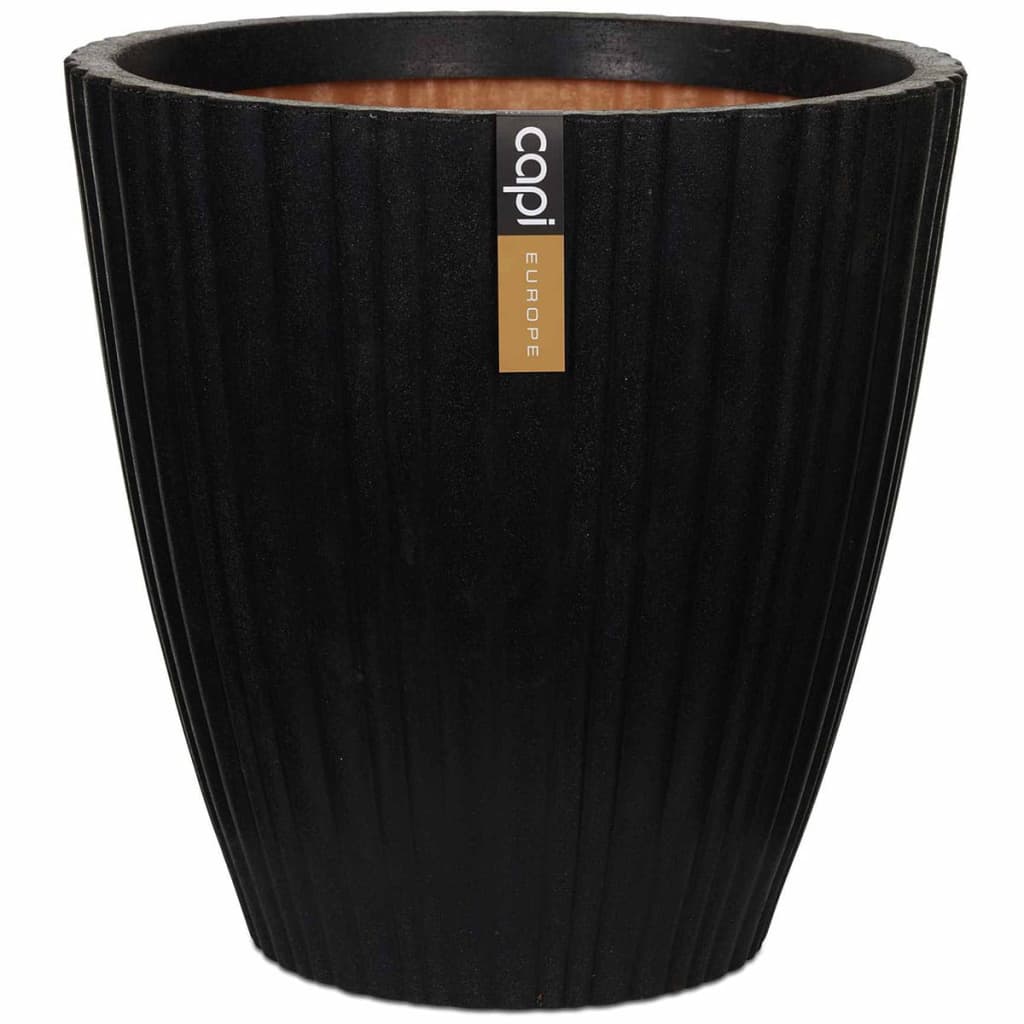 Capi Váza elegantná zúžená Urban Tube 40x40 cm čierna KBLT801
