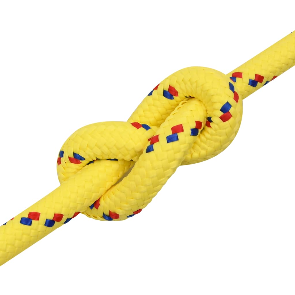 vidaXL Lodné lano žlté 20 mm 100 m polypropylén