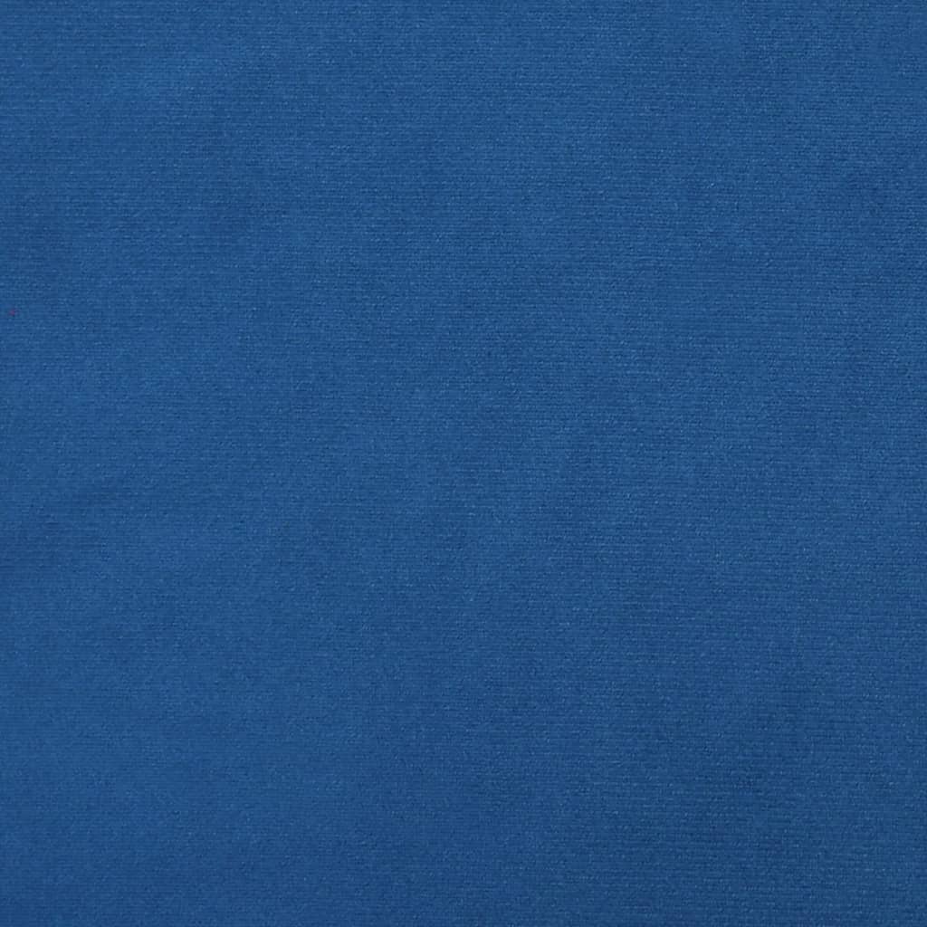 vidaXL Relaxačné kreslo s podnožkou modré zamat