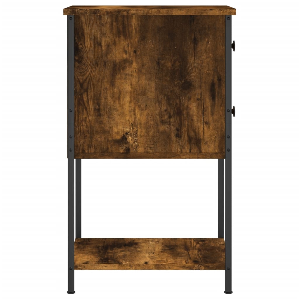 vidaXL Nočný stolík dymový dub 32x42x70 cm kompozitné drevo