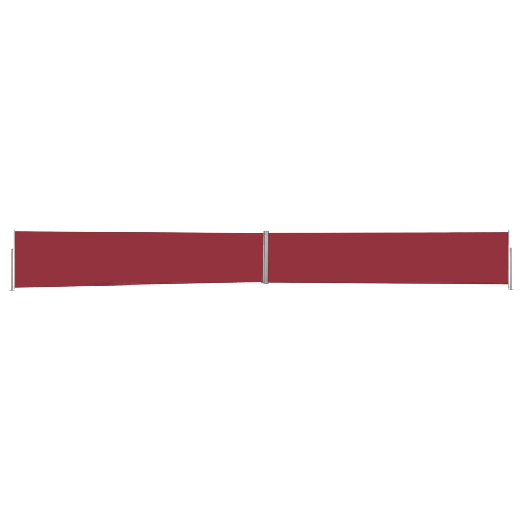 vidaXL Zaťahovacia bočná markíza na terasu 140x1200 cm, červená
