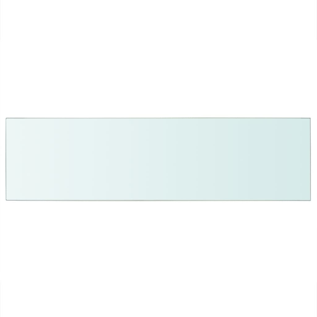 vidaXL Poličkový panel z priehľadného skla, 90x25 cm