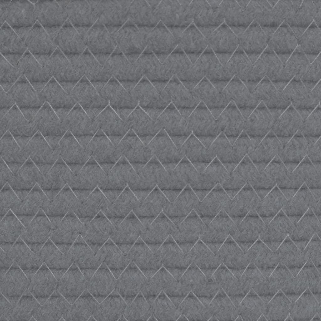 vidaXL Úložné koše 2 ks sivé a biele Ø24x18 cm bavlna