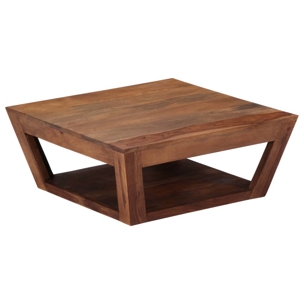 vidaXL Konferenčný stolík 70x70x28 cm masívne sheeshamové drevo