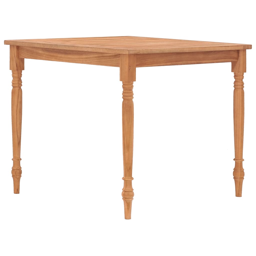 vidaXL Stôl Batavia 85x85x75 cm tíkový masív