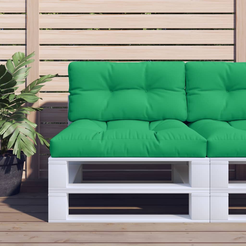 vidaXL Podložka na paletový nábytok, zelená 70x40x12 cm, látka