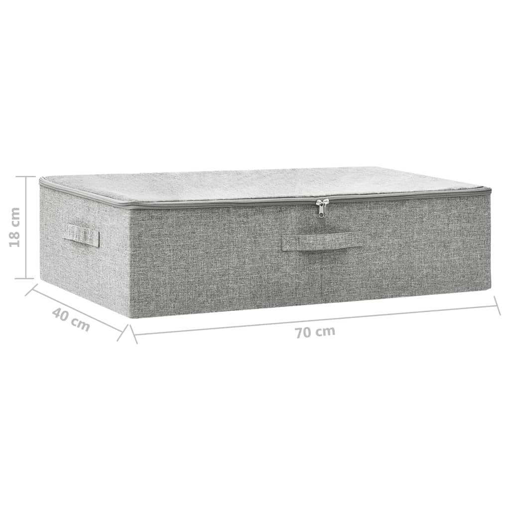 vidaXL Úložný box látkový 70x40x18 cm sivý