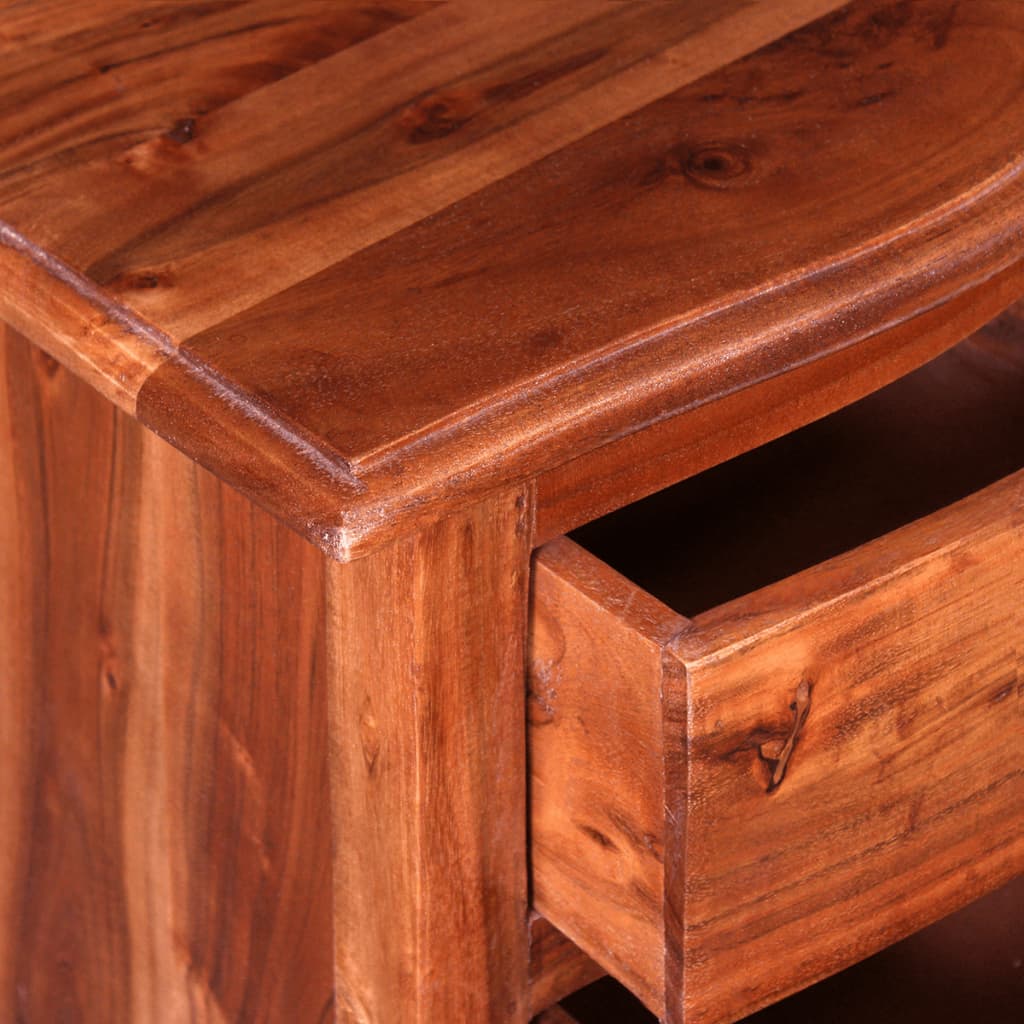 vidaXL Nočný stolík so zásuvkami, masívne akáciové drevo