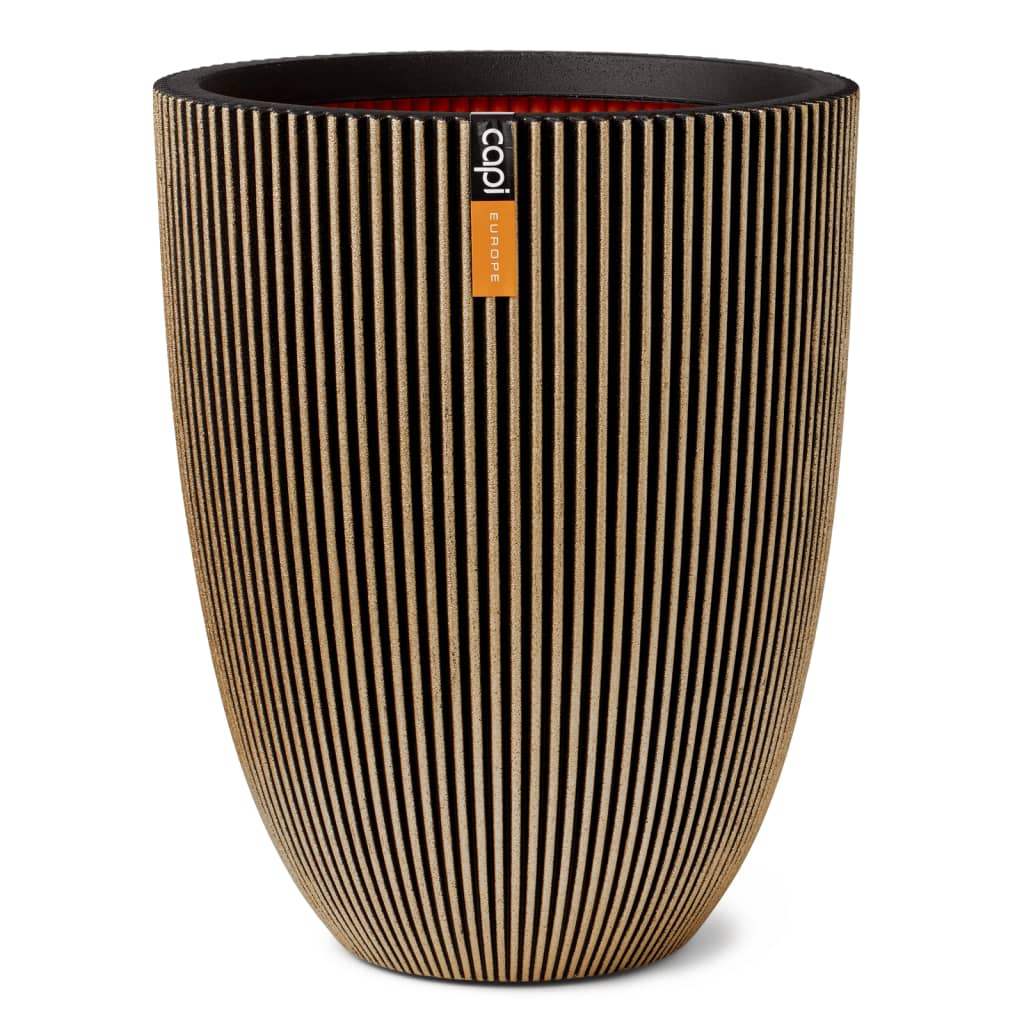 Capi Váza elegantná Groove 34x46 cm čierno-zlatá