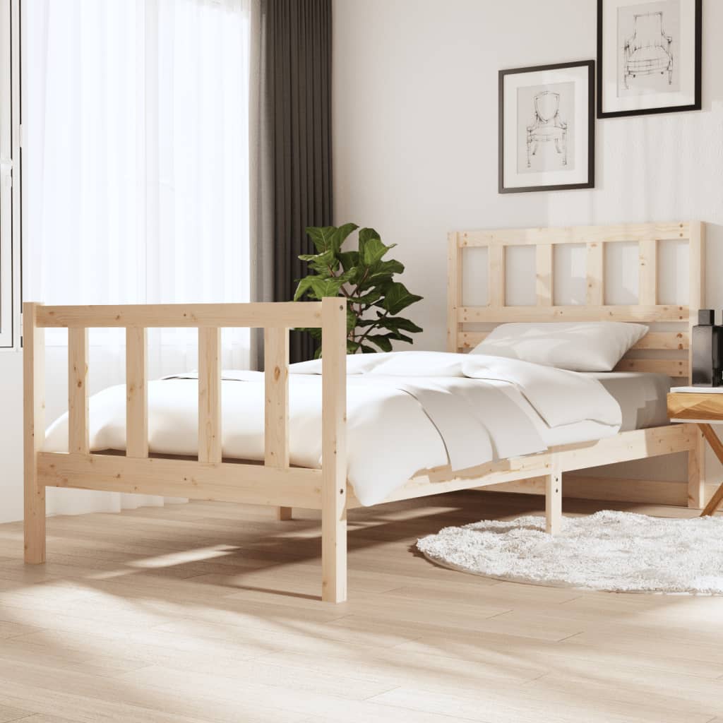 vidaXL Rám postele masívne drevo 100x200 cm