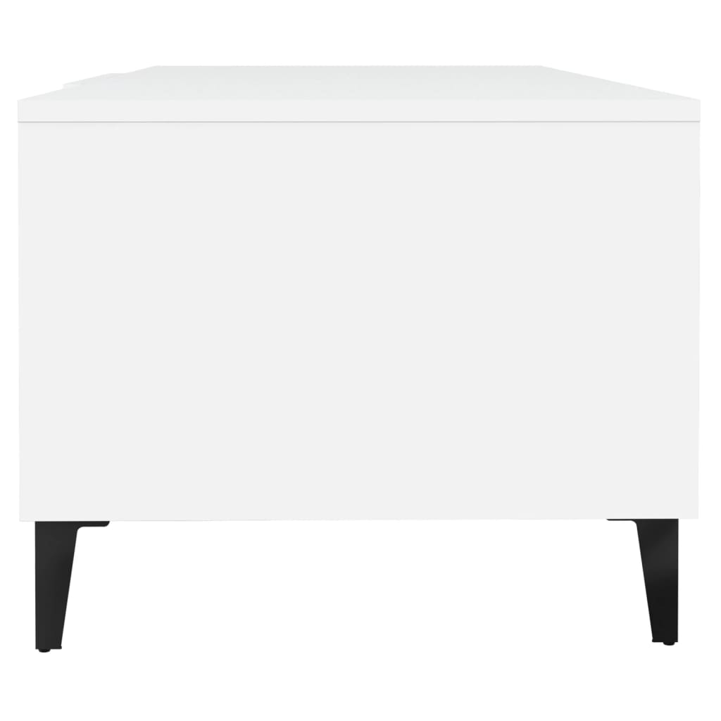 vidaXL Konferenčný stolík biely 102x50x40 cm spracované drevo
