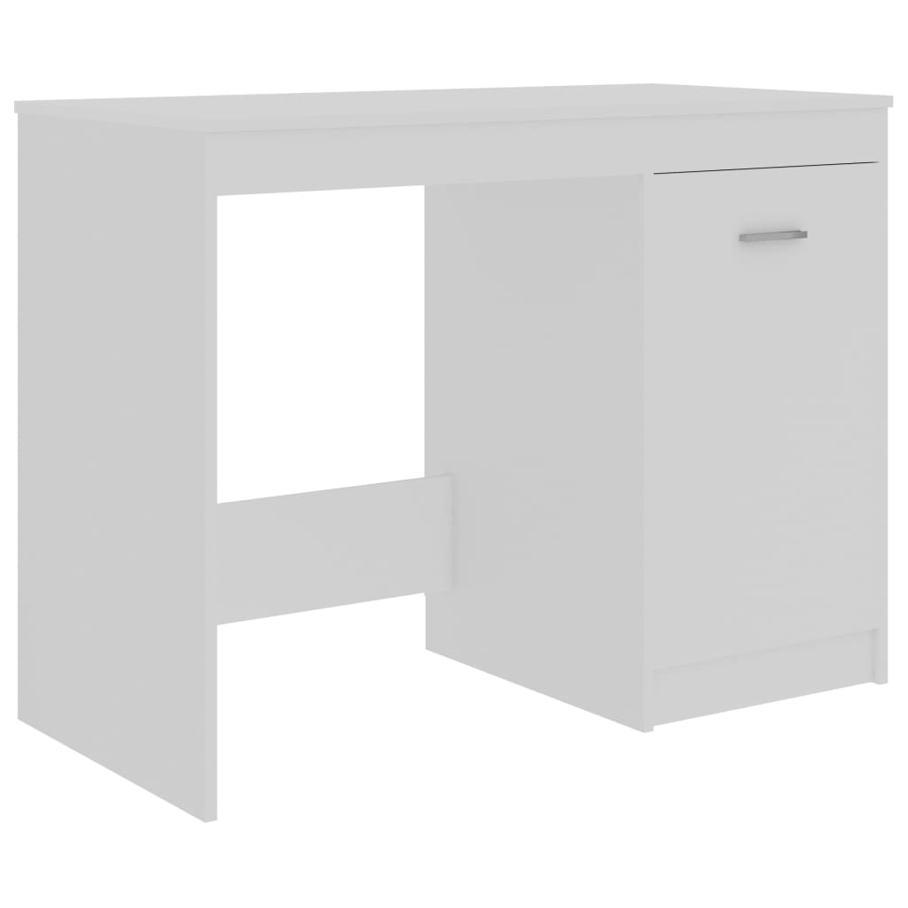 vidaXL Písací stôl, biely 140x50x76 cm, drevotrieska