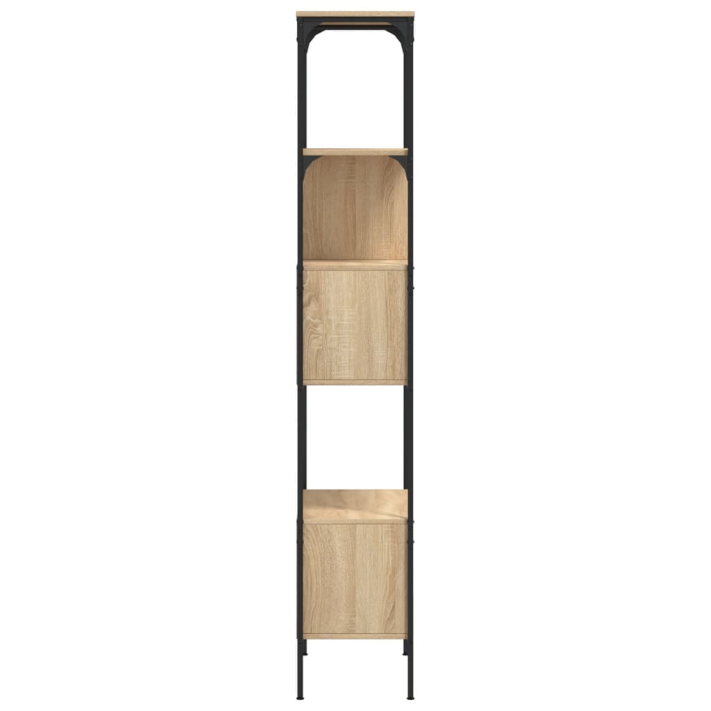 vidaXL Knižnica 5-poschodová dub sonoma 76x33x188,5cm kompozitné drevo