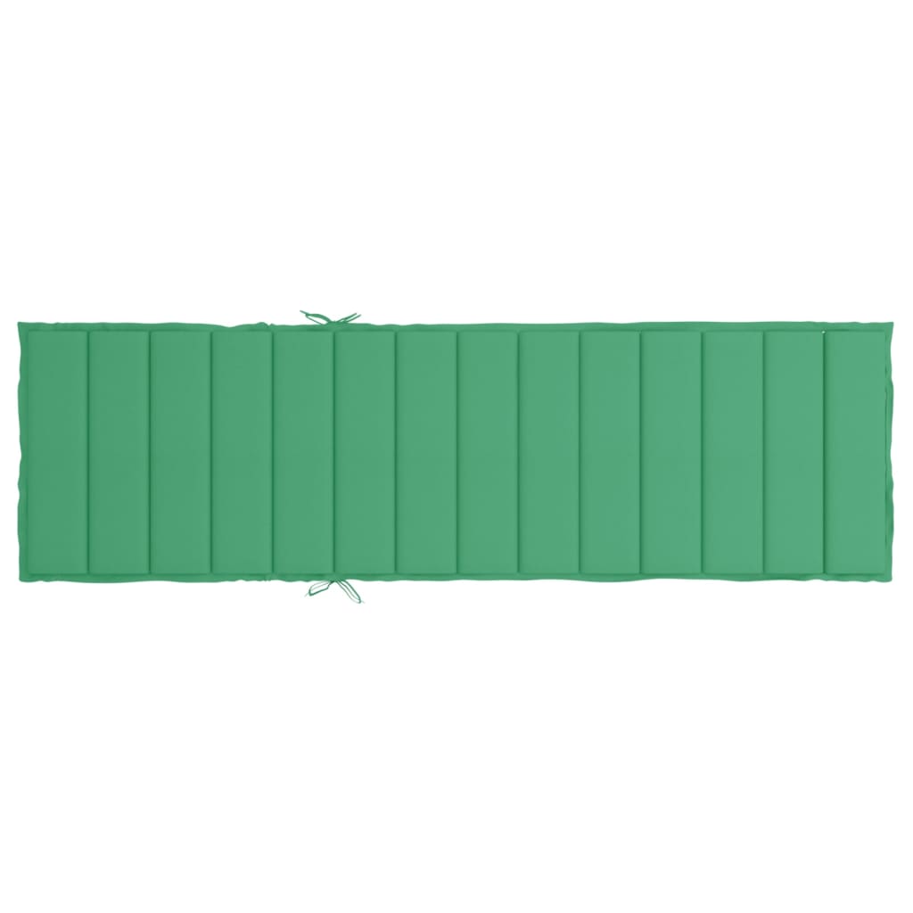 vidaXL Podložka na ležadlo, zelená 200x50x3 cm, oxfordská látka